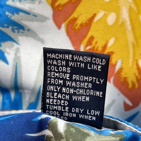 Nautica Swim Trunks Men 34 Leaf Hawaiian Island Tropical Print 5.5" Inseam - Picture 14 of 14